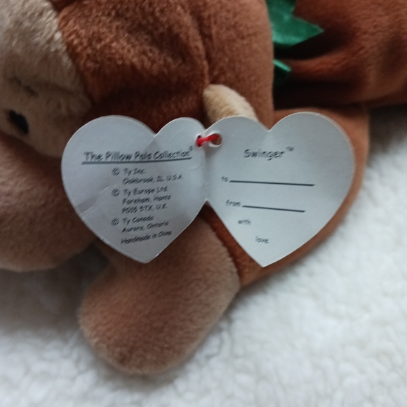 TY Swinger the Monkey (1998) Pillow Pal Rare - Picture 4 of 5